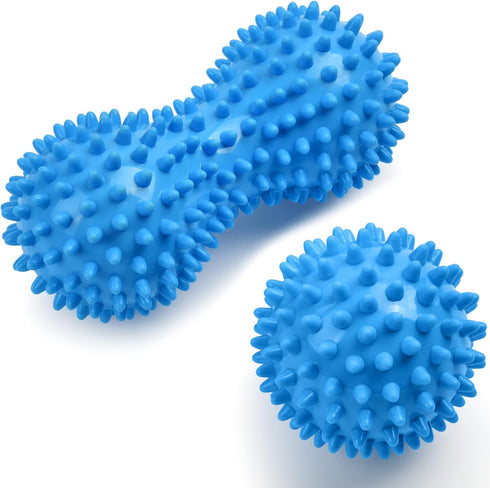 URAQT Spiky Massage Ball Set, 2 Pack Physical Therapy Massage Balls, Hard Lacrosse