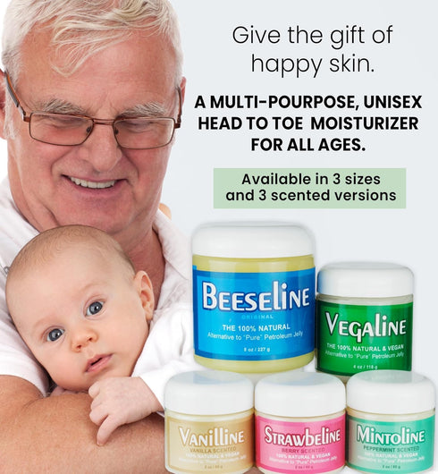 Vegaline - 100% Natural Vegan Alternative to Petroleum Jelly - Multi-use for Lips, Hands, and Makeup Remover