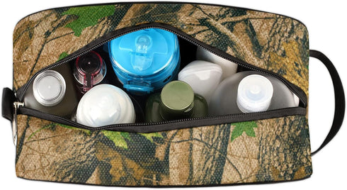 Pardick Travel Toiletry Bag for Women Men, Forest Camouflage Organizer, Lightweight Waterproof Dopp Kit for Toiletries