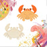 Zontween 20 Unfinished Crab Wooden Tag Hanging Wood Sea Animals Wood Cutout Blank Wood Slices Wooden Tags with Twine