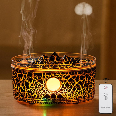 Paxeer Flame Fire Essential Oil Diffuser Humidifier,300ml Aromatherapy Diffuser with Remote Control, Auto