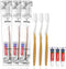 50 Pack Disposable Toothbrushes with Toothpaste, Individually Wrapped Travel Toothbrush Kit for Hotel and Airbnb