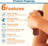HATHKAAM Massage Roller, 5.5" Rosewood Handheld 4 Wheel Accupressure Massager for Full Body Pain Relief and Cellulite