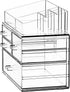 ZHIAI Stackable Storage Drawers, Acrylic Bathroom Counter Organizer, Clear Makeup Organizers for Vanity, Kitchen