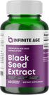 Infinite Age Dry Organic Black Seed Oil Extract Capsules, 60 Count - Nigella Sativa Immune Booster Supplement