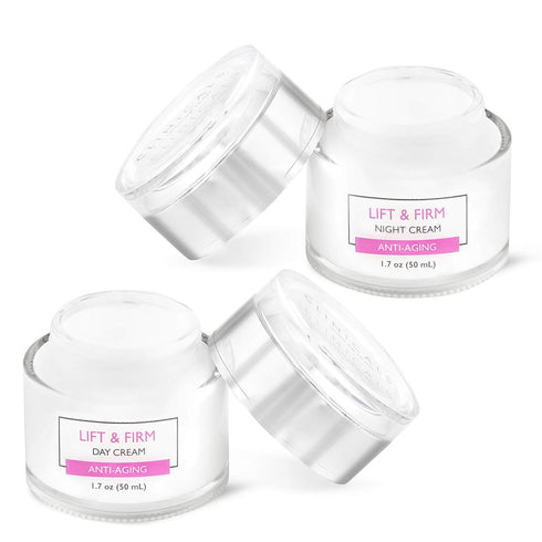 SpaScriptions Clinicals Lift & Firm Day & Night Cream Set with Collagen, 2 Pack (1.7oz)