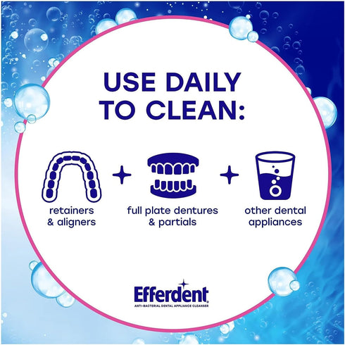 Efferdent Cleaning Tablets for Retainers and Dental Appliances, Complete Clean, 102 Count (Pack of 10)