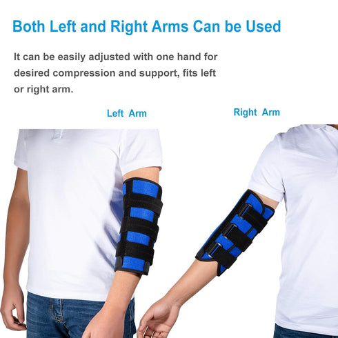 Elbow Brace Night Splint Support for Cubital Tunnel Syndrome, Stabilizer Brace for Left and Right Arms