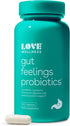 Love Wellness Gut Feelings Probiotic, 30 Capsules, Digestive Enzyme Supplement for Gut Health & Immune System