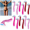 Honoson 12 Pieces T Type Bikini Razors - Disposable Women’s Travel Shaver for Body Hair Removal