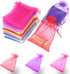 LYSXP 100 Pcs Organza Bags, 4x6 Inches, Random 10 Colors, Drawstring Favor Pouches for Gifts, Weddings