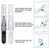 BBTO 100 Pcs Dental Brush Flosser - Interdental Brush Toothpick Cleaners for Oral Dental Care (Black, White)