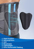 Back Brace for Lower Back Pain Relief with Lumbar Pad for Men and Women - Gray/Blue, S/M Fit
