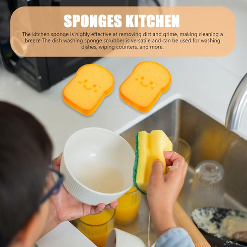 SOLUSTRE Kitchen Cleaning Sponge, Dish Washing Scrubber Pad for Pan Cleaning and Kitchen Dish Sponge
