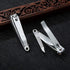 Silver Nail Clippers Set, Toenail Clippers and Fingernail Cutters for Thick Nails, Includes Nail File
