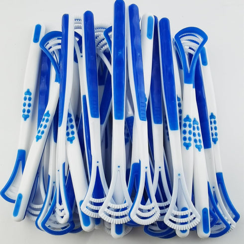 40PCS Tongue Scraper for Adults, Blue Tongue Cleaner, Oral Care Scrapers Kits for Healthy Oral Care