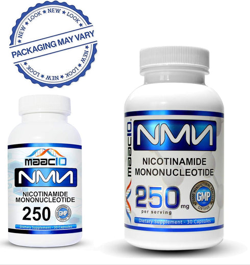 MAAC10 250mg (30 250mg NMN Supplement Capsules - Genuine NMN Nicotinamide Mononucleotide NAD+ Supplement, Stabilized