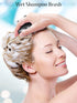 HEETA Scalp Massager Hair Growth Scrubber, Soft Bristles, Silicone Design, Exfoliator for Dandruff & Relaxation, Black