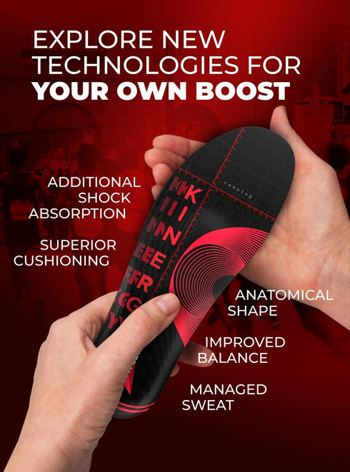 Running Athletic Shoe Insoles Men Women - Sport Insole - Shock Absorption Inserts - Walking Hiking Hockey Tennis