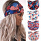 Olbye 4th of July Headband, Patriotic American Flag Hairband, USA Red White Blue Wide Knotted Head Band