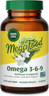 MegaFood Vegan Omega 3 6 9 - Burp-less Omega 3 Supplement, 600 mg Plant-Based Omega-3 & 150 mg DHA (60 Capsules)