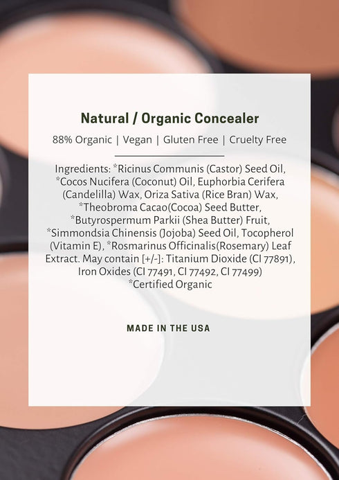 Mom's Secret 100% Natural Concealer - Organic, Vegan, Gluten Free, 0.11 oz (Flawless 20)