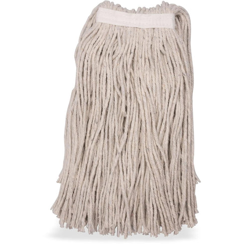 SPARTA Flo-Pac Cotton Mop Head ¦ Cut-End, Narrow Band with White Band for Organized Cleaning, 32 Inches, Tan