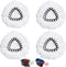 4 Pack Mop Heads Replacement for O-Ceda EasyWring Spin Mop, Microfiber Refill for Deep Cleaning