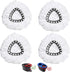 4 Pack Mop Heads Replacement for O-Ceda EasyWring Spin Mop, Microfiber Refill for Deep Cleaning