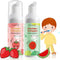 Kids Foam Toothpaste, Mouthwash with Fruit Flavor, Natural Anti-Cavity Formulas for Electric & U-Shape Toothbrushes