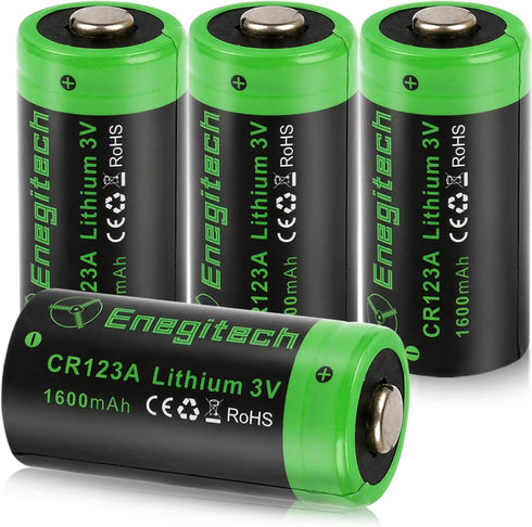 CR123A 3V Lithium Battery, 123 3 Volt Lithium Battery for Home Security Sensor, Long-Lasting Non-Rechargeable