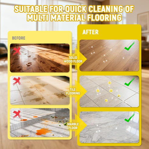 QKLYXEN 82 OZ Floor Cleaning Solution Compatible with Roborock FL Lemon Floor Cleaner Long-Lasting, Zesty Scent For All