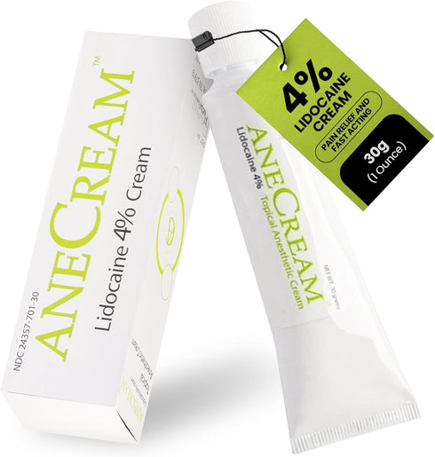Focus Healh AneCream - Topical Lidocaine Cream 4% 30 Gram Tube
