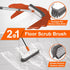 BITOPE Multi Purpose Floor Scrubber Brush with Long Handle,12"wide Hard Bristle Brush for Cleaning Concrete,Heavy-Duty Outdoor Commercial for Cleaning Floor Bathroom Tile Tub Kitchen Patio Garage Deck