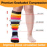 VOMFIT 4 20-30 mmhg Pairs Plus Size Compression Socks for Women & Men, Extra Wide Calf Knee High Compression Stockings