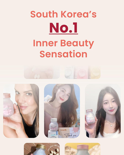 CJ Wellcare Innerb Glow Capsule Collagen (28 Servings, 4 Weeks) - Premium Korean Skin Care Supplement