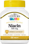 21st Century Niacin 500 mg Prolonged Release Tablets, 100 Count