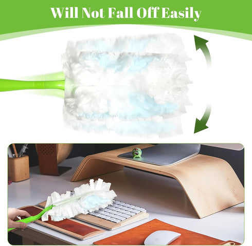 Extendable Duster Mop Handle - Includes 3pc Extended Handles, Compatible with Refill, Detachable and Replaceable (3,