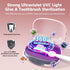 Toothbrush Covers Case San itizer and Holder with UV Light,Toothbrush Covers with Holder, Rechargeable Portable Toothbrush Cleaner Case, Toothbrush Box Fan(Pink)