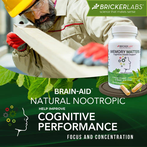 Brain Aid Memory Matters Cognitive Support Supplement, Natural Nootropic with Neumentix Spearmint Extract, 90 Ct