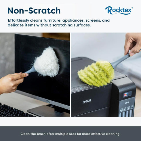 3 Pack Microfiber Delicate Duster & Detail Brush, Dual Ended Duster with Washable Screen Cleaning Tool