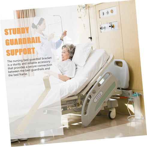 Happyyami Sturdy Aluminum Alloy Nursing Bed Guardrail Bracket Easy to Clean Fence Rack for Daily Use Compatible