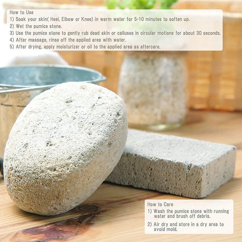Pumice Stone, Natural Ergonomic Shape, Extra Fine Texture for Hard & Cracked Skin Callus Remover