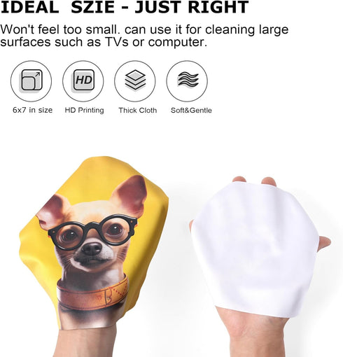 SEIBER 6x7in Glasses Cleaning Cloth for Eyeglasses - Multicolor Eyeglass Clean Cloths - Lens Cleaning Cloth for Camera