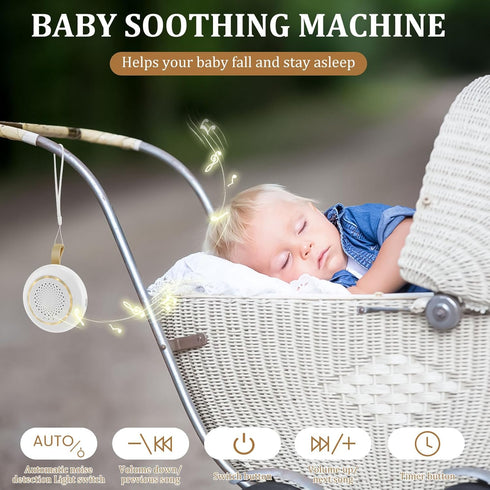 kaimenhong 24 Portable Sound Machine for Baby, White Noise Machine, Soothing Sound, Adjustable Brightness, Sound