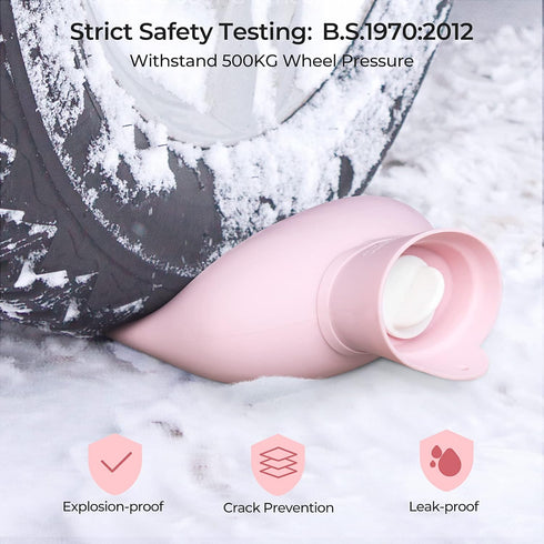 Microwaveable Silicone Hot Water Bottle with Cover (1 Liter), MEETRUE BPA-Free Hot Water Bag for Pain Relief, Hot &