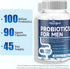 Probiotics for Men, 100 Billion CFUs with Prebiotics, Pumpkin Seed, Saw Palmetto, Cranberry & Lycopene for Prostate