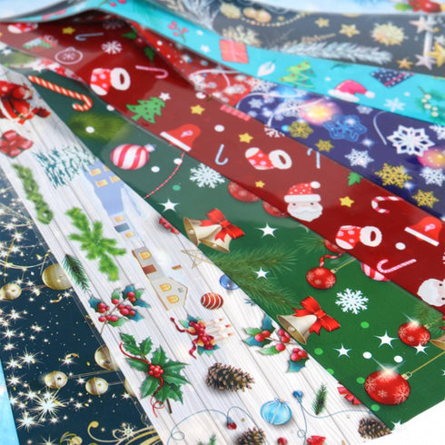 Christmas Nail Foil Transfer Stickers 10 Sheets Xmas Nail Art Stickers Decals Winter Santa Claus Snowflake Bells