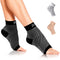 Run Forever Large/Black Open Toe Compression Socks for Women, Foot Compression Sleeve