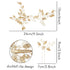 inSowni 5 Pack Gold Pearls Leaf Hair Pins Wedding Bridal Alligator Leaves Hair Clips Barrettes Decorative Bobby Pins Bride Bridesmaids Prom Formal Headpieces Bun Updo Hair Accessories for Women Girls